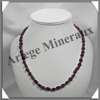 GRENAT - Collier Baroque - Nuggets 8x10 mm - 50 cm - C001
