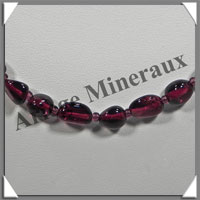 GRENAT - Collier Baroque - Nuggets 8x10 mm - 50 cm - C001