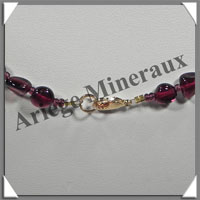 GRENAT - Collier Baroque - Nuggets 8x10 mm - 50 cm - C001