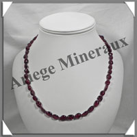 GRENAT - Collier Baroque - Nuggets 8x10 mm - 50 cm - C002
