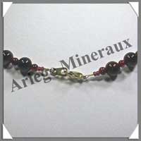 GRENAT - Collier Perles 4 et 8 mm en altern - 44 cm - C001