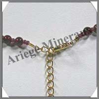 GRENAT - Collier Perles 5 mm - 44 cm - M001