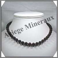 GRENAT - Collier Perles 8 mm - 43 cm - C001