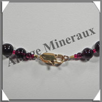 GRENAT - Collier Perles 8 mm - 45 cm - C002