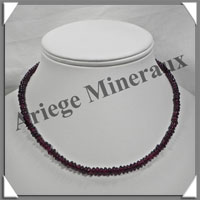 GRENAT - Collier Compos - Soucoupes 5x2 mm - 41 cm - Z001