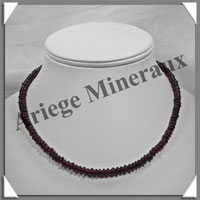 GRENAT - Collier Compos - Soucoupes 6x3 mm - 42 cm - Z002