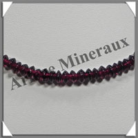 GRENAT - Collier Compos - Soucoupes 6x3 mm - 42 cm - Z002