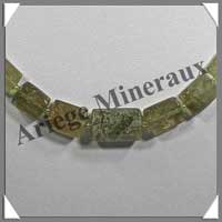 GRENAT VERT - Collier Compos - Rectangles 15x6 mm en dgrad - 48 cm - C001