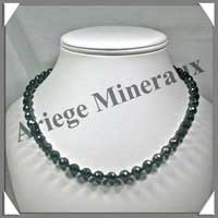 HEMATITE - Collier Perles Facetes 8 mm - 48 cm - A001