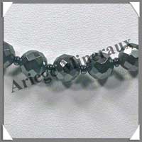 HEMATITE - Collier Perles Facetes 8 mm - 48 cm - A001