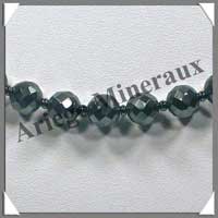 HEMATITE - Collier Perles Facetes 8 mm - 48 cm - A003