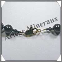 HEMATITE - Collier Perles 10 mm - 44 cm - A002