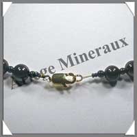 HEMATITE - Collier Perles 4 et 10 mm en altern - 47 cm - A001