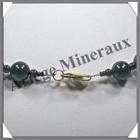 HEMATITE - Collier Perles 4 et 10 mm en altern - 48 cm - A003