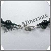 HEMATITE - Collier Perles 4 et 10 mm en altern - 44 cm - A005