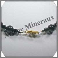 HEMATITE - Collier Perles 6 et 10 mm en altern - 48 cm - A006