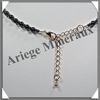 HEMATITE Magntique - Collier Perles 4  10 mm en dgrad - 43 cm - M002