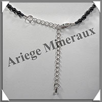 HEMATITE Magntique - Collier Perles 4  12 mm en dgrad - 43 cm - M002