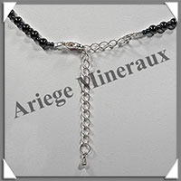 HEMATITE Magntique - Collier Perles 4  12 mm en dgrad - 43 cm - M003