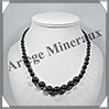 HEMATITE Magntique - Collier Perles 4  12 mm en dgrad - 44 cm - M004 Brsil