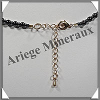 HEMATITE Magntique - Collier Perles 4  12 mm en dgrad - 42 cm - M006
