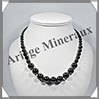 HEMATITE Magntique - Collier Perles 4  12 mm en dgrad - 44 cm - M007 Brsil
