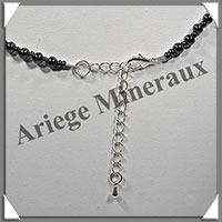 HEMATITE Magntique - Collier Perles 4  8 mm en dgrad - 46 cm - M001