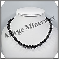HEMATITE Magntique - Collier Perles 6 et 8 mm alternes - 43 cm - M003
