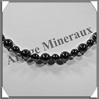 HEMATITE Magntique - Collier Perles 6 et 8 mm alternes - 43 cm - M004