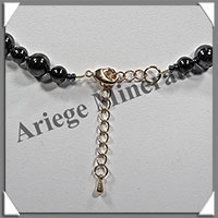 HEMATITE Magntique - Collier Perles 6 et 8 mm alternes - 43 cm - M004