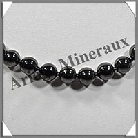 HEMATITE Magntique - Collier Perles 8 mm - 42 cm - M001