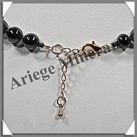 HEMATITE Magntique - Collier Perles 8 mm - 43 cm - M005