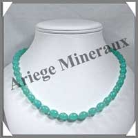 HEMIMORPHITE - Collier Compos - Olives 12x8 mm - 48 cm - M001