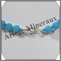 HOWLITE TURQUOISE (Colore) - Collier Perles 8 mm - 44 cm - M003