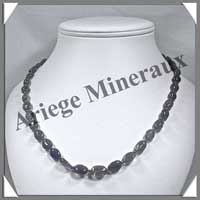 IOLITHE (Cordirite) - Collier Compos - Ovales 10x8 mm - 49 cm - M001