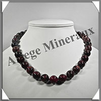 JASPE BRECHIQUE - Collier Perles 14 mm - 48 cm - M001