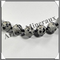 JASPE DALMATIEN - Collier Perles 10 mm - 43 cm - M001
