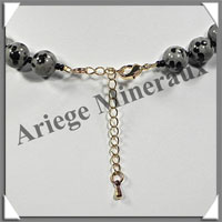 JASPE DALMATIEN - Collier Perles 10 mm - 43 cm - M001