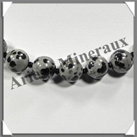 JASPE DALMATIEN - Collier Perles 10 mm - 43 cm - M002