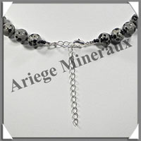 JASPE DALMATIEN - Collier Perles 10 mm - 43 cm - M002