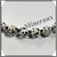 JASPE DALMATIEN - Collier Perles 8 mm - 44 cm - M002