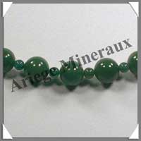 JADE - Collier Perles 4 et 10 mm en altern - 47 cm - C003