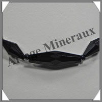 JAIS - Collier Compos - Perles Anciennes Facetes - 45 cm - B001