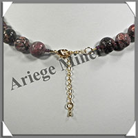 JASPE LEOPARD - Collier Perles 12 mm - 47 cm - M001