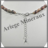 JASPE LEOPARD - Collier Perles 6 mm - 45 cm - M001