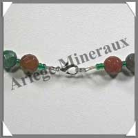 JASPE OCEAN - Collier Perles Facetes 8 mm - 44 cm - A003