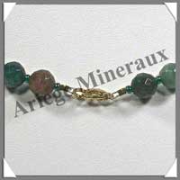 JASPE OCEAN - Collier Perles Facetes 8 mm - 44 cm - A005