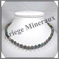 JASPE OCEAN - Collier Perles Facetes 8 mm - 45 cm - A007