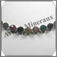 JASPE OCEAN - Collier Perles Facetes 8 mm - 45 cm - A007