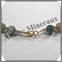 JASPE OCEAN - Collier Perles Facetes 8 mm - 45 cm - A007